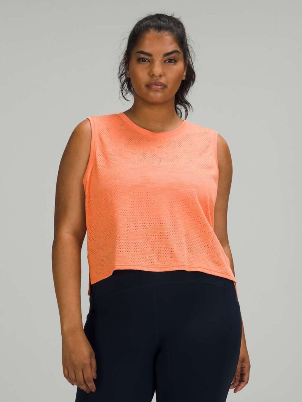Lululemon Women's Train to Be Tank - Orange Camo